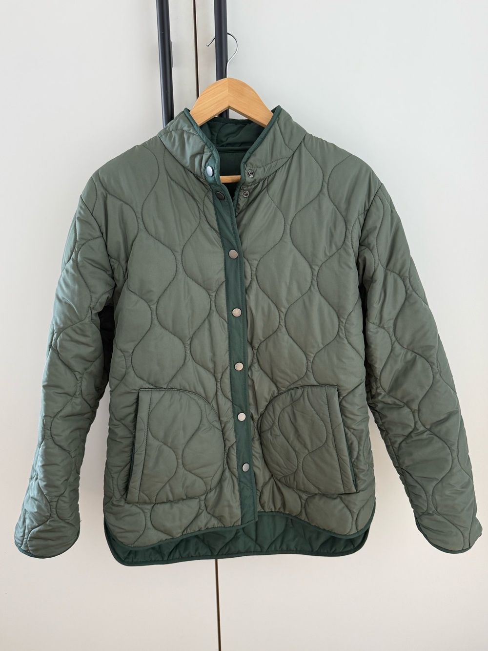 Summersalt Reversible Green Quilted Puffer